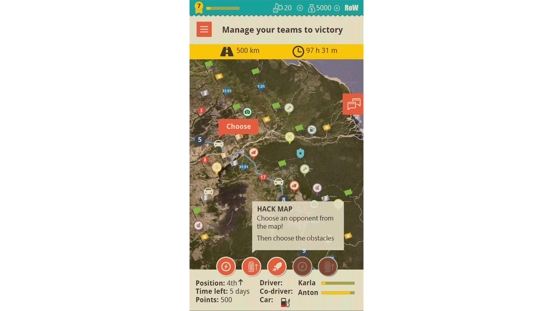 Canceled rally game | Mobile managing game | Game designer | Mad About Pandas | 2017